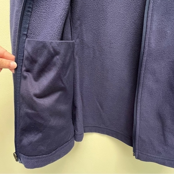 Columbia Fast Trek Full Zip Fleece Jacket Navy Blue Size Small - Picture 4 of 13